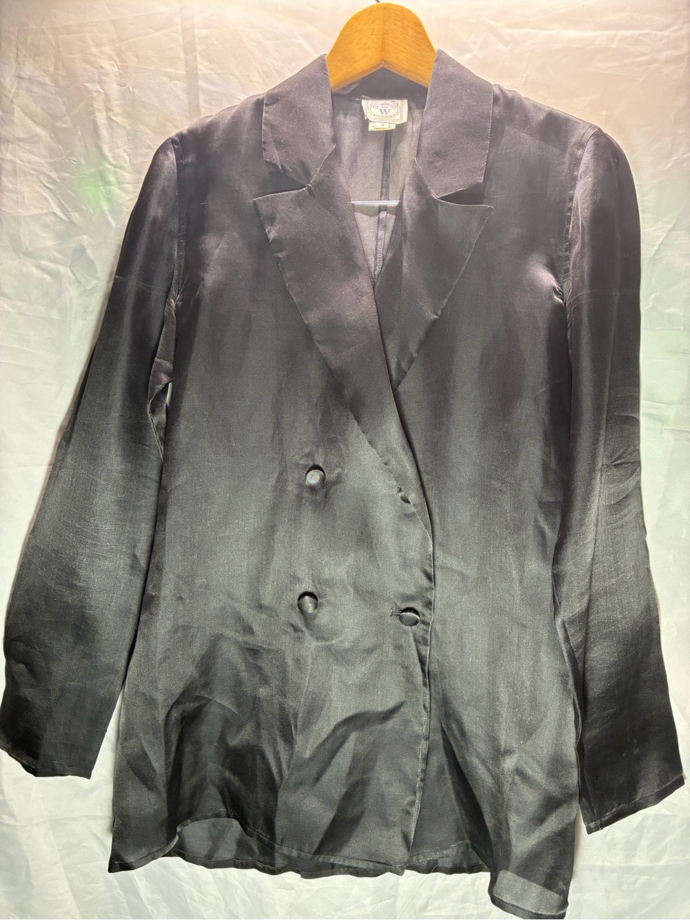 W Paris 100% Pure Silk Semi-Sheer Jacket – Women’s Size 4 – Made in USA